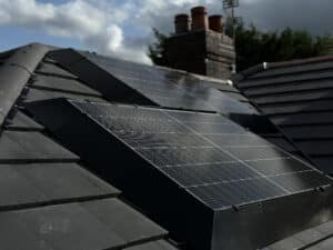 Solar panels on a roof